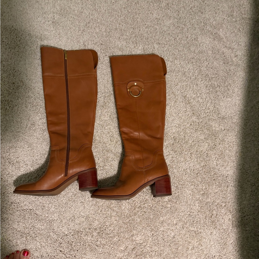 Franco Sarto Tan Over the Knee Boots